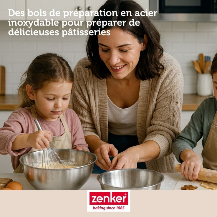 Set de 4 ustensiles de pâtisserie en acier - noir métallisé