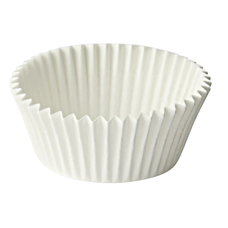 Caissettes à muffins en papier certifié FSC - 5 cm - lot de 75 - blanches