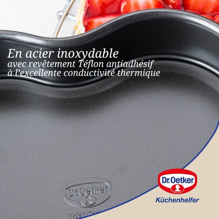 Moule à charnière en forme de cœur 25 cm Dr. Oetker
