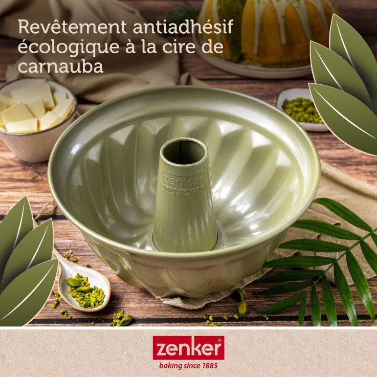 Ensemble de 2 Moules à kouglof 25 cm Zenker Green Vision