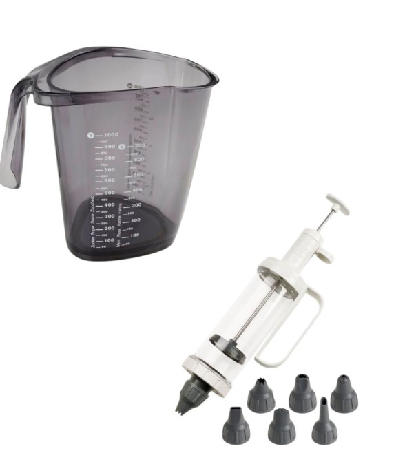 Lot verre doseur et...