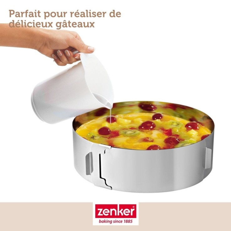 Cercle à pâtisserie réglable Smart Pastry en inox