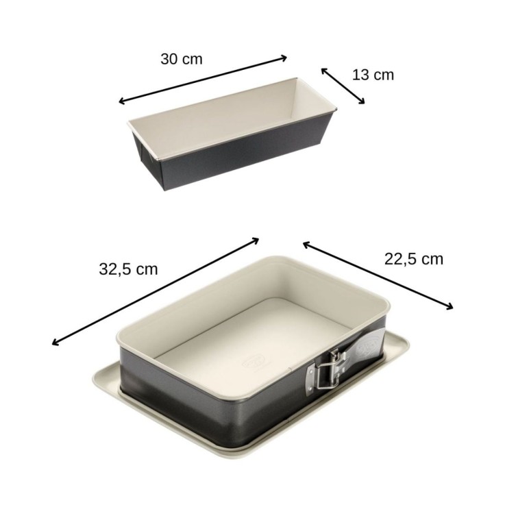 Moule à cake 30 cm et moule à gâteau rectangulaire 28 x 18 cm Dr. Oetker Back Trend