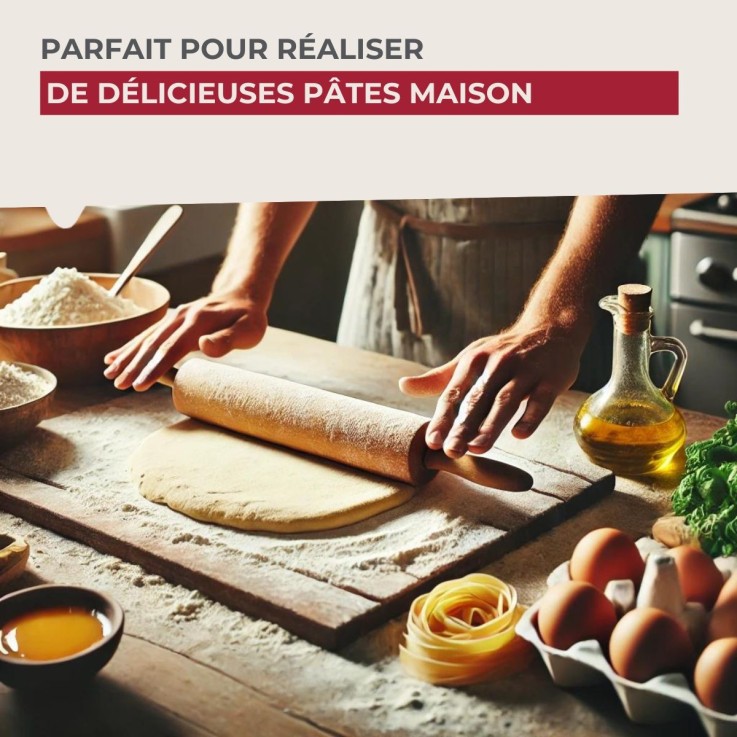 Rouleau à pâtisserie en bois - 25 cm