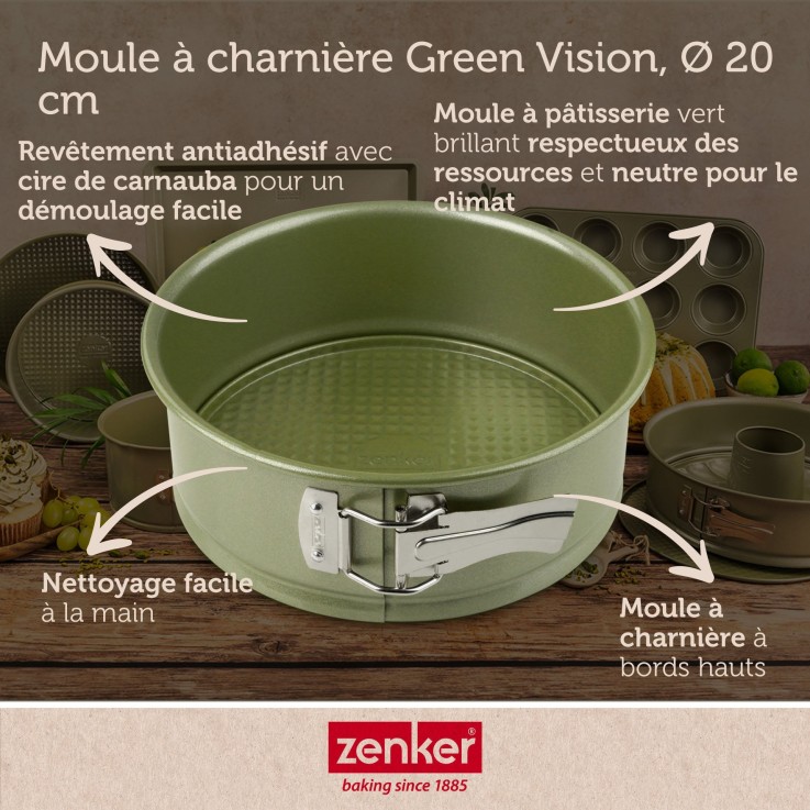 Ensemble de 2 Moules à manqué à charnière 20 cm Zenker Green Vision