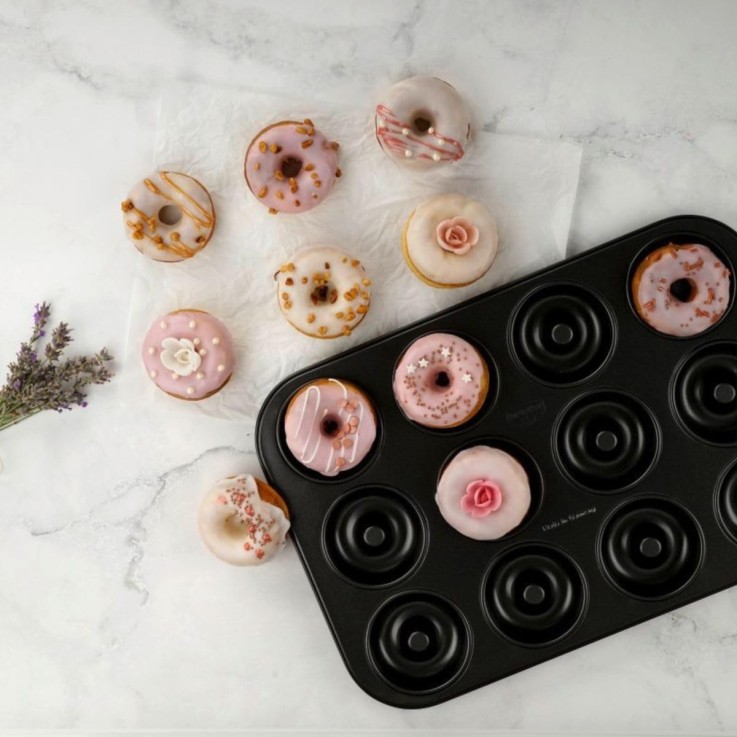 Moule donut et bagel 12 empreintes 26,5 x 38,5 cm Dr. Oetker Tradition