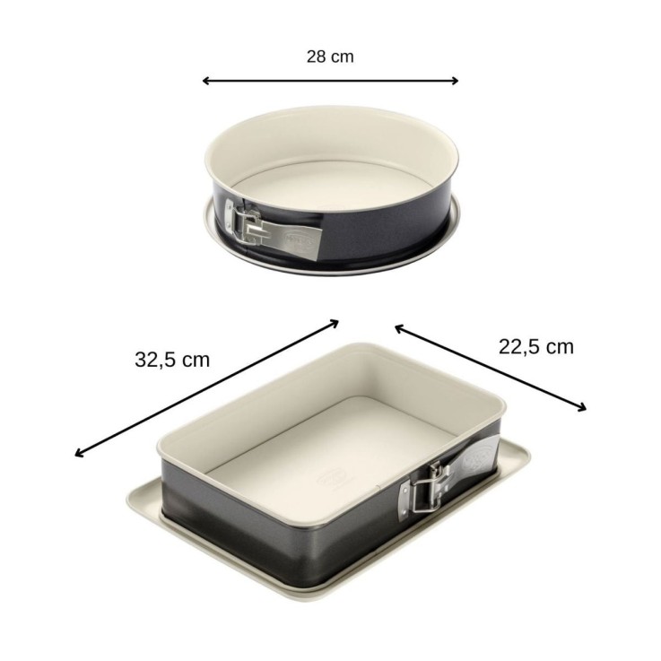 Moule à manqué 28 cm et moule rectangulaire 28 x 18 cm Dr. Oetker Back Trend