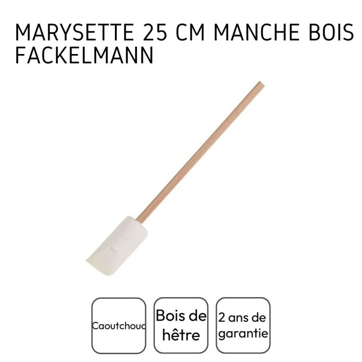 Maryse de pâtisserie et de cuisine 25 cm manche en bois Fackelmann