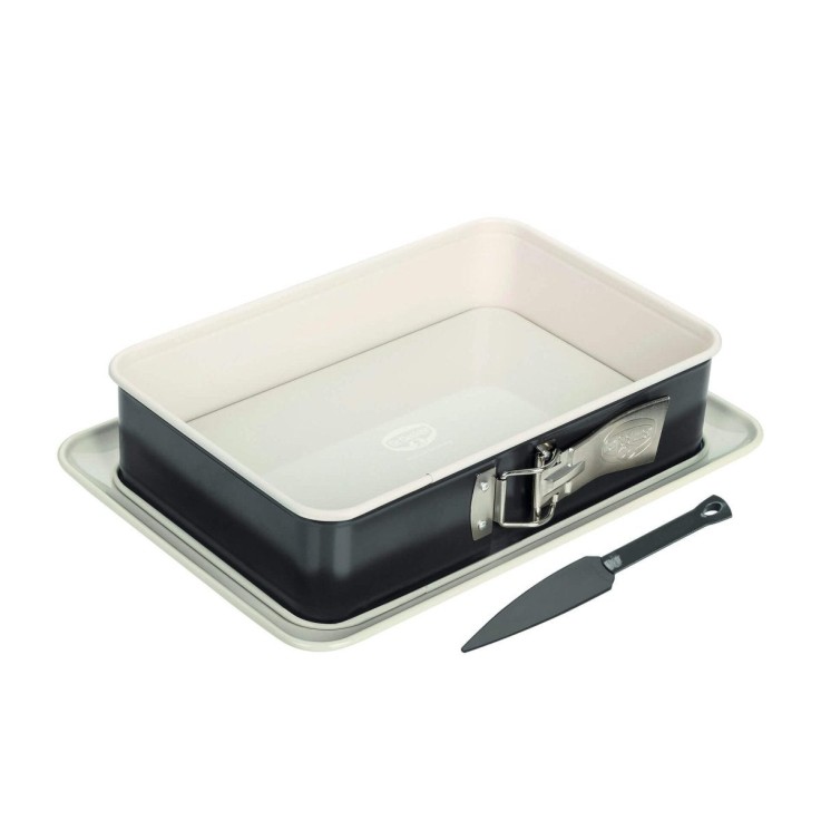 Moule à charnière rectangulaire en acier émaillé avec spatule Dr. Oetker Exclusive