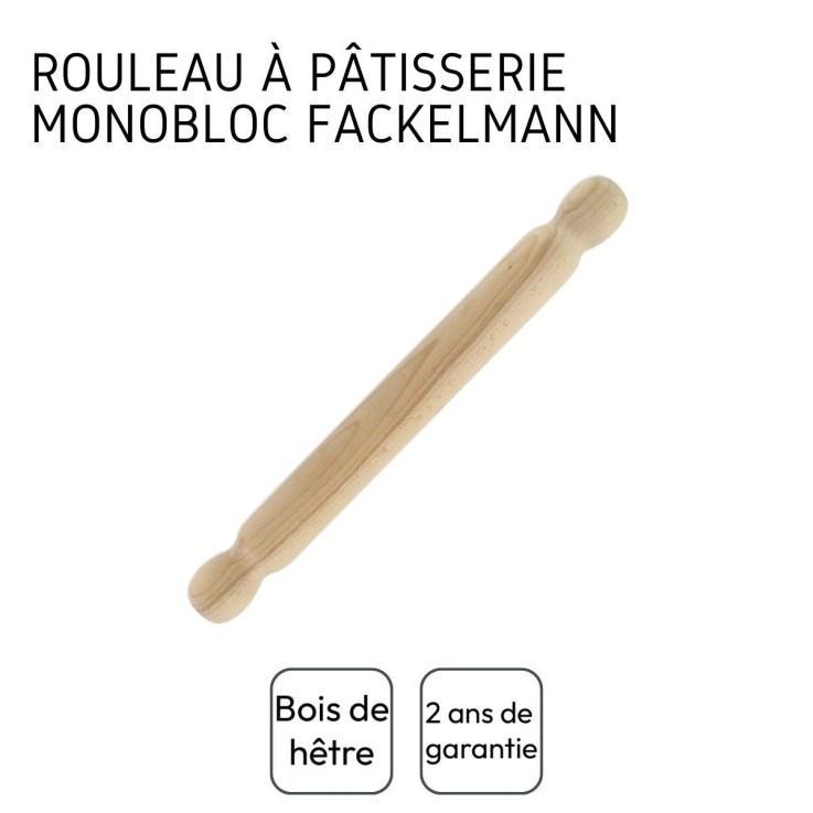 Rouleau à pâtisserie en bois 40 cm Fackelmann Wood Edition