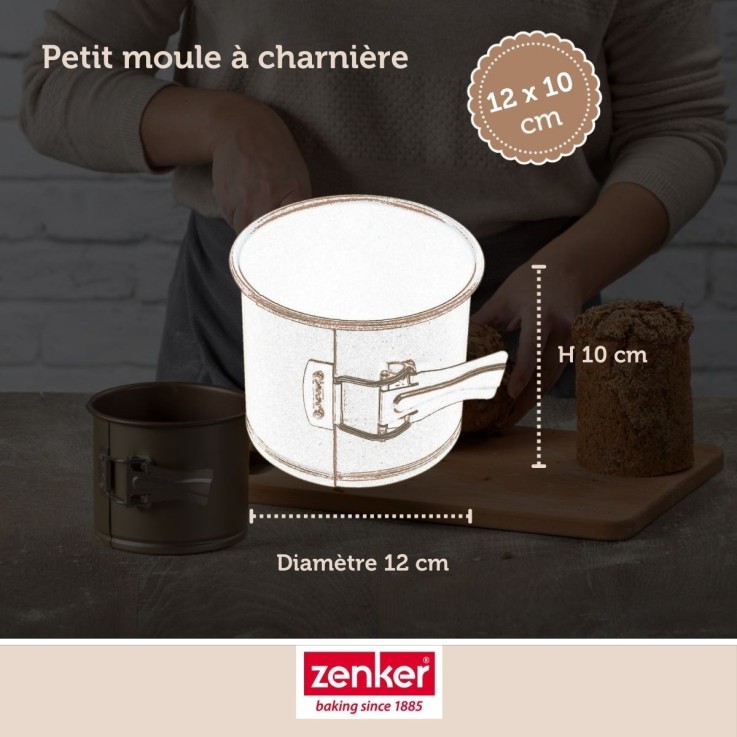 Moule à panettone Mojave Gold en acier - 12 x 10 cm - doré