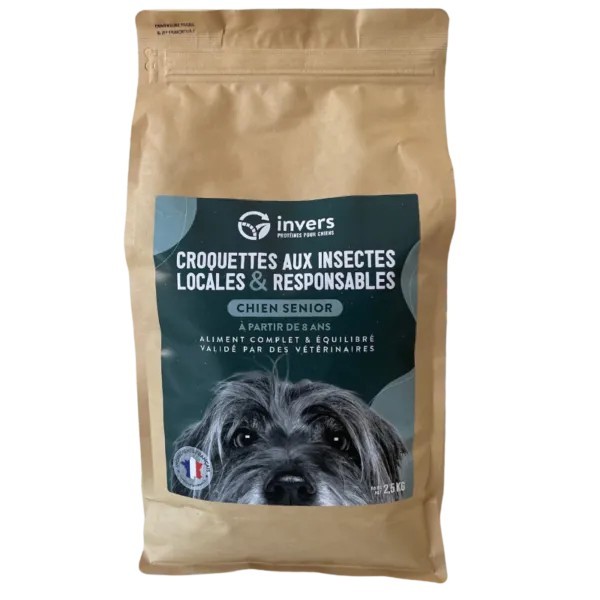 Invers - Croquettes aux Insectes pour Chien Senior 2,5kg
