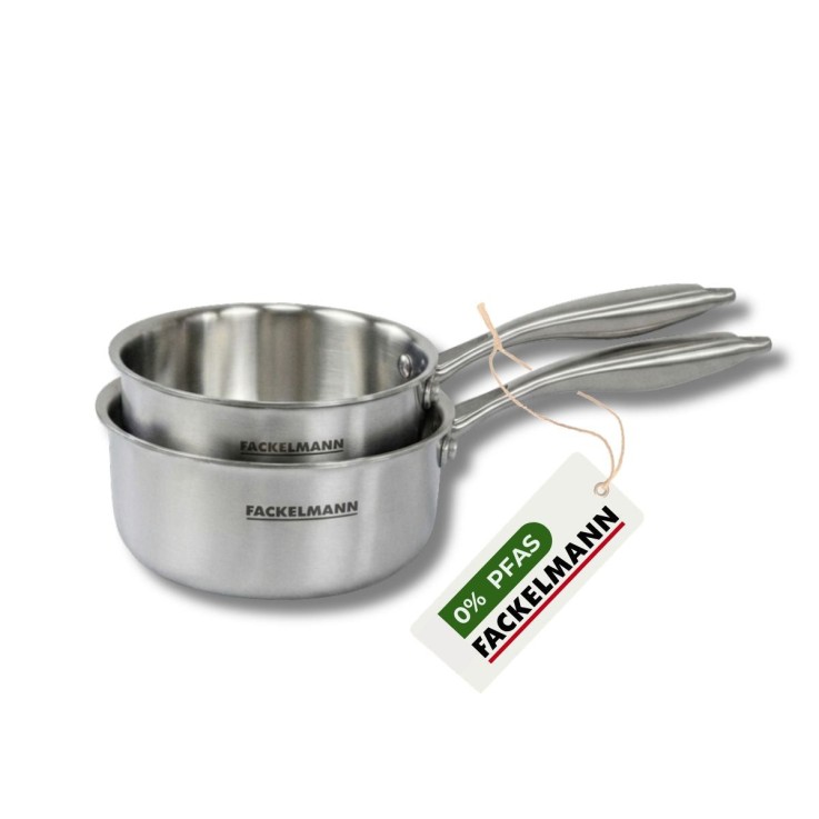 Set 2 Casseroles 14 et 18 cm inox 18/10 Triply Fackelmann Vita3