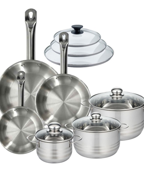 Set 3 poêles 20 24 28 cm en...