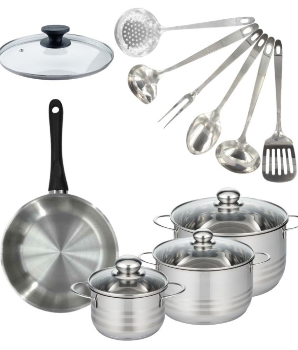 Set de 1 poêle 24 cm inox,...