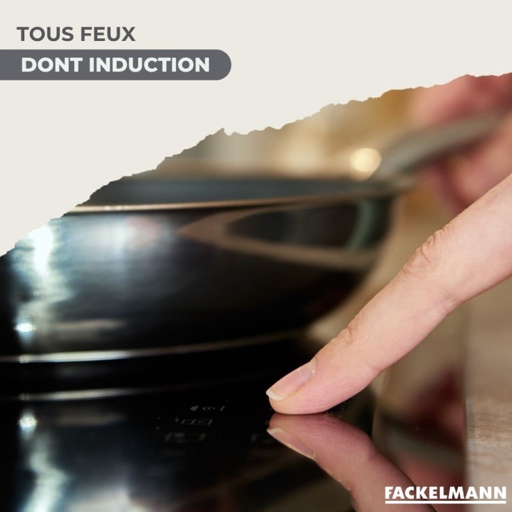 Set de 2 poêles 20 28 cm, 3 casseroles 12 16 20 cm et 3 faitouts 16, 20 et 24 cm en inox Fackelmann Geneva