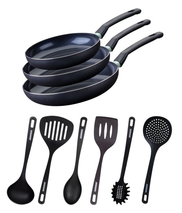 Ensemble de 3 poêles de 24,...