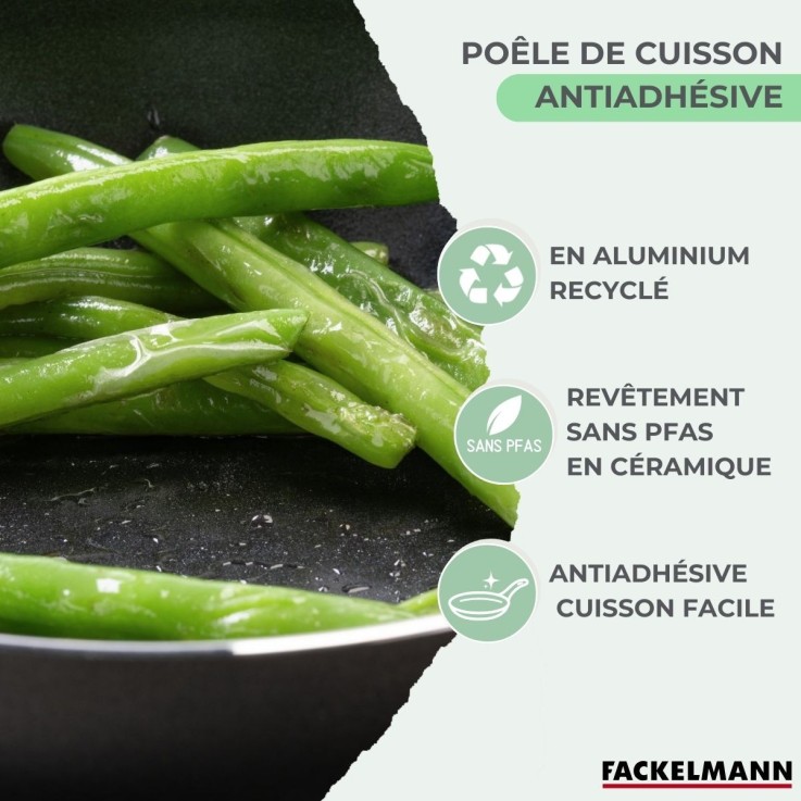 Poêle 16 cm aluminium revêtement céramique antiadhésif sans PFAS Fackelmann Brandao