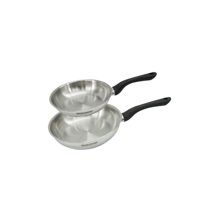 Set 2 poêles 20 et 24 cm en inox Fackelmann Geneva