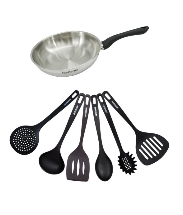Set poêle 24 cm en inox et...