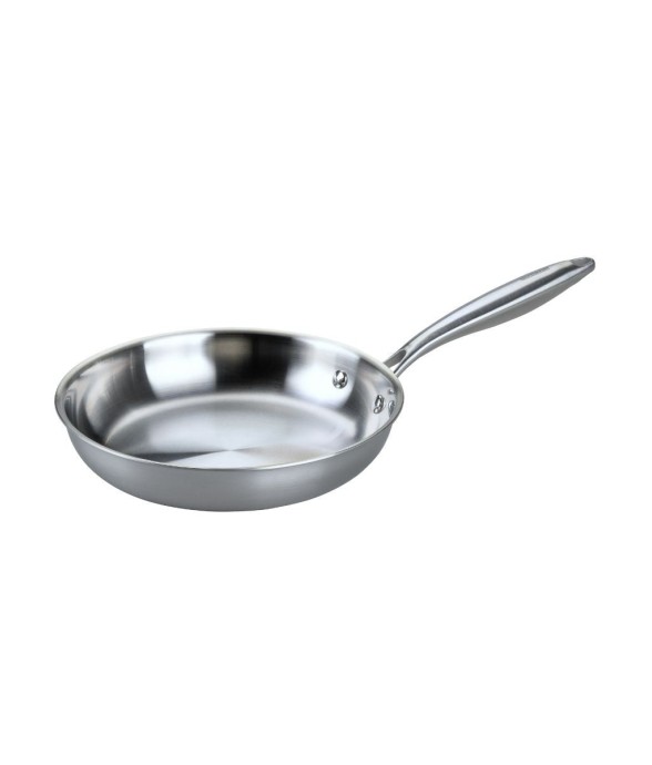 Poêle 24 cm en inox 18/10...