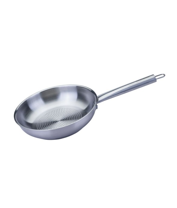 Poêle 24 cm en inox 18/8...