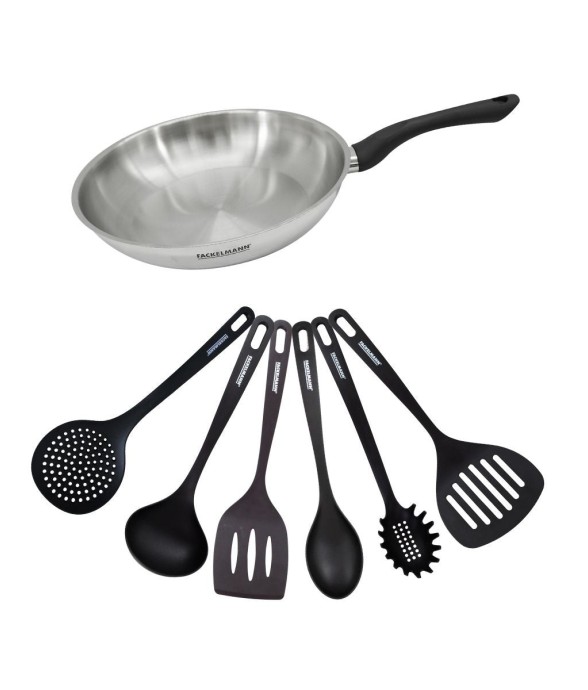 Set poêle 28 cm en inox et...