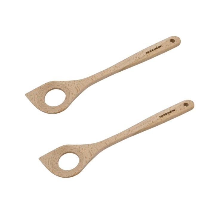 Ensemble de 2 Cuillères de cuisine à risotto en bois FSC Fackelmann