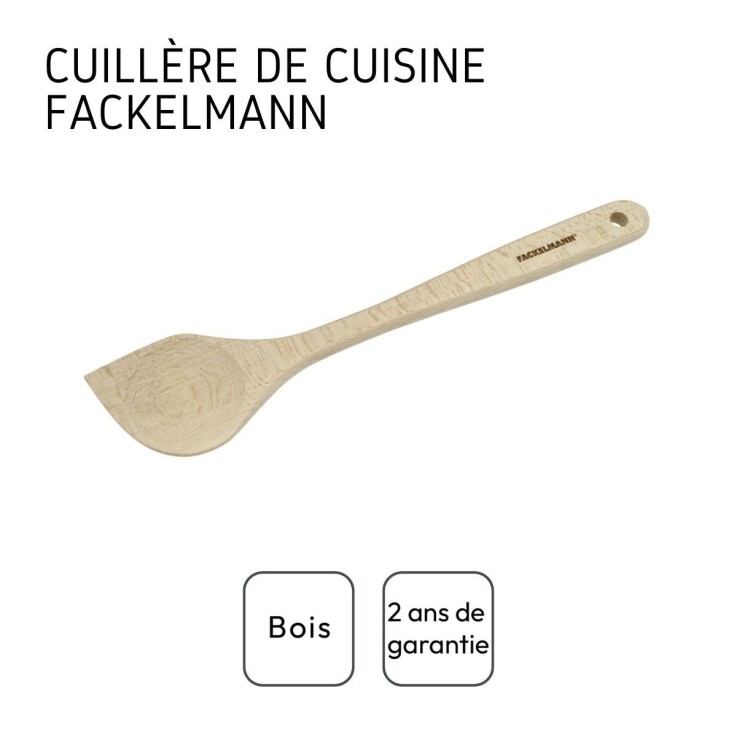 Cuillère de cuisine biseautée en bois FSC Fackelmann