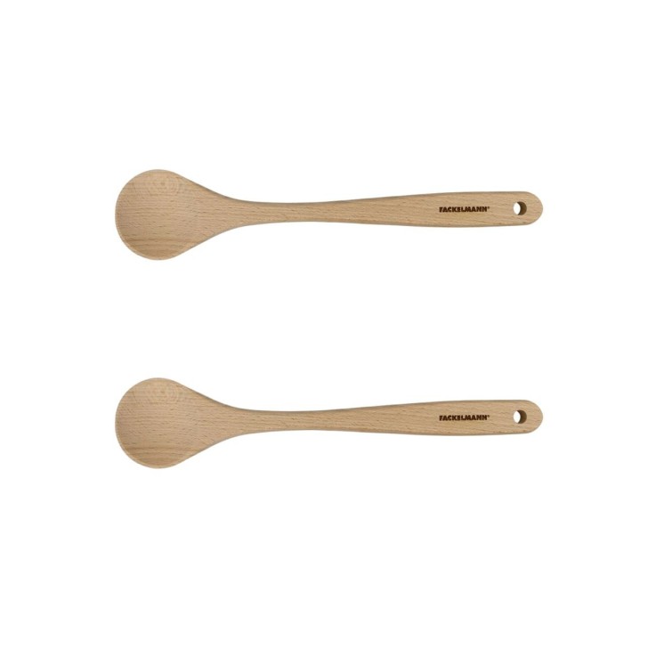 Ensemble de 2 Cuillères de cuisine en bois FSC Fackelmann Eco Friendly