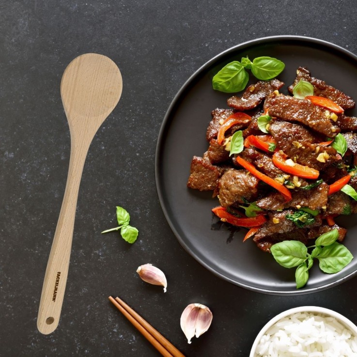 Ensemble de 2 Cuillères de cuisine en bois FSC Fackelmann Eco Friendly