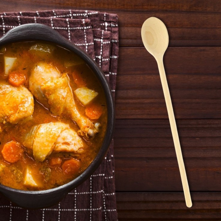 Ensemble de 2 Cuillères de cuisine en bois 40 cm Fackelmann Wood Edition