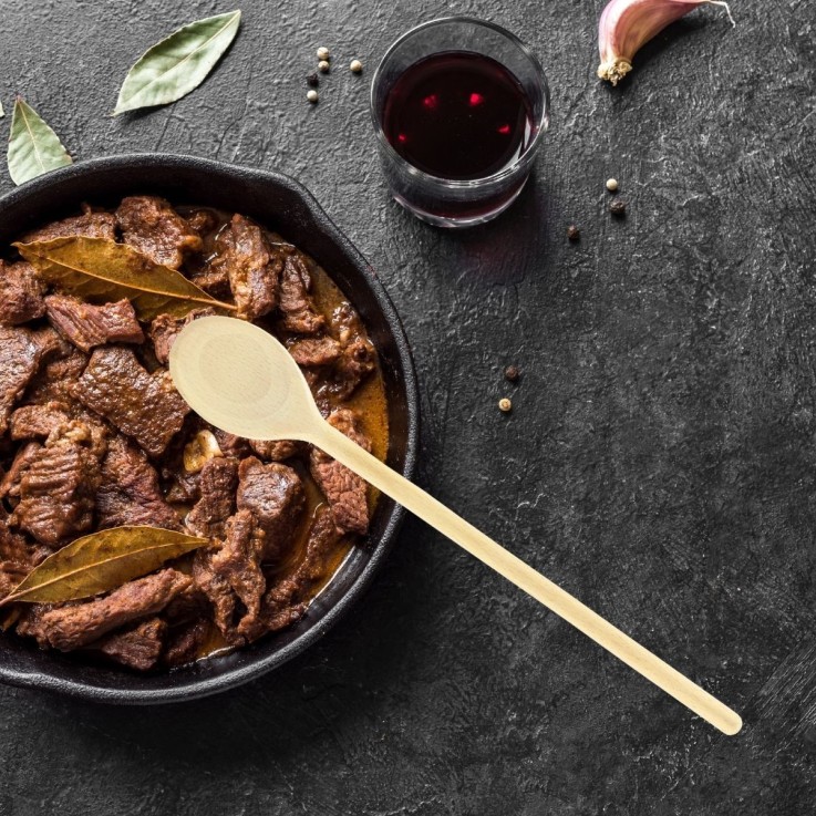 Ensemble de 2 Cuillères de cuisine en bois 30 cm Fackelmann Wood Edition