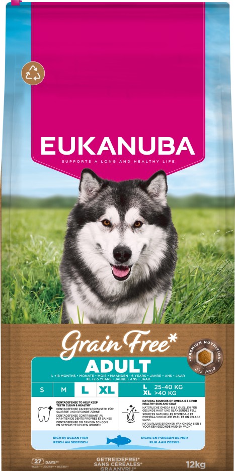 Eukanuba - Croquettes Sans Céréales au Poisson pour Chien de Grande Taille 12kg