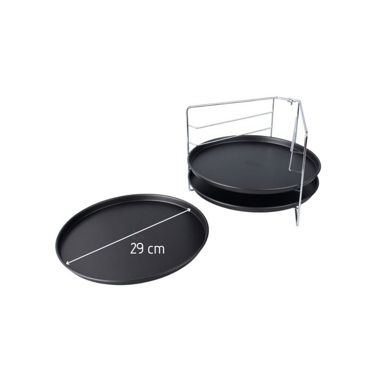 Set de 3 plaques à pizza et une grille de superposition 29 cm Zenker Special Countries