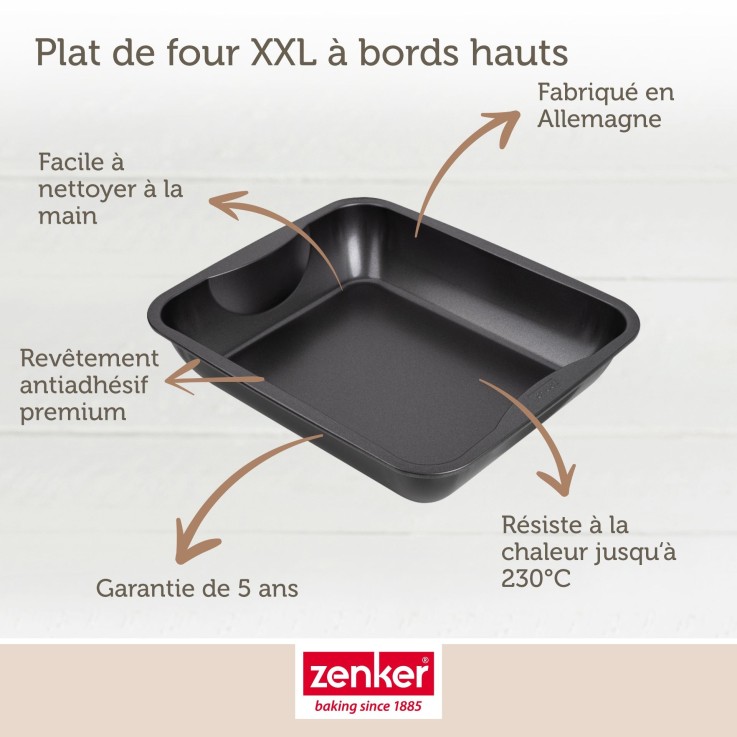 Ensemble de 2 Plats à four XXL rectangle 40 x 34 cm Zenker Spécial Cooking