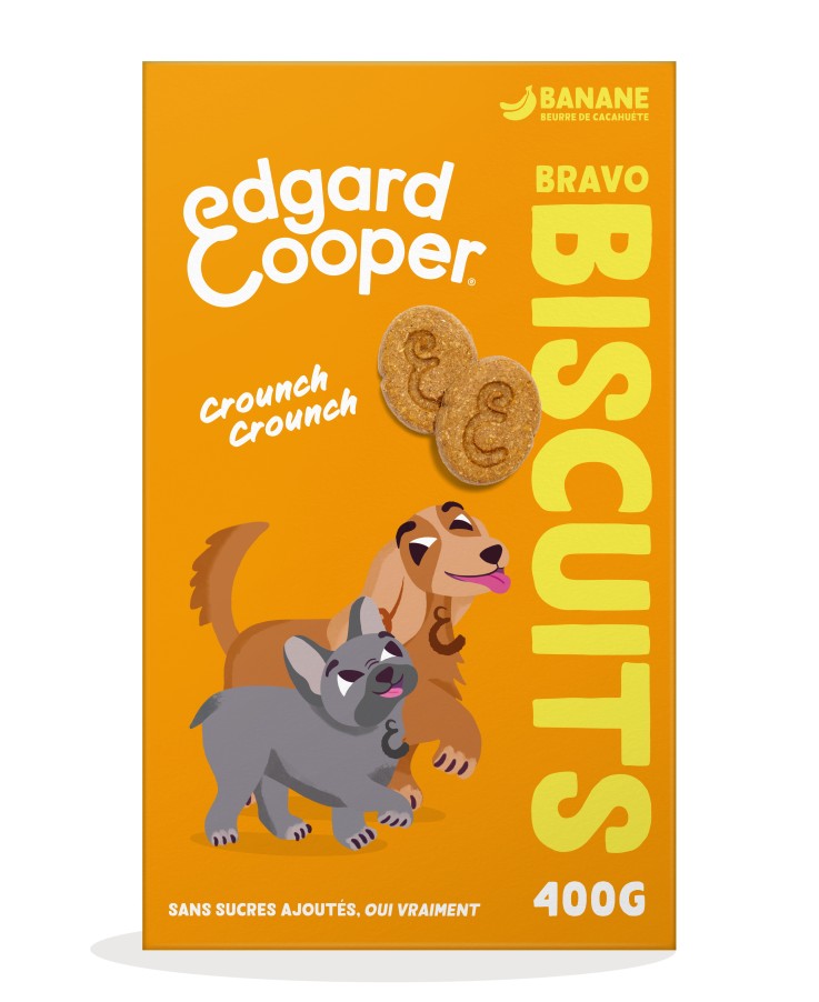 Edgard Cooper - Biscuits Banane & Beurre de Cacahuètes pour Chien 400g