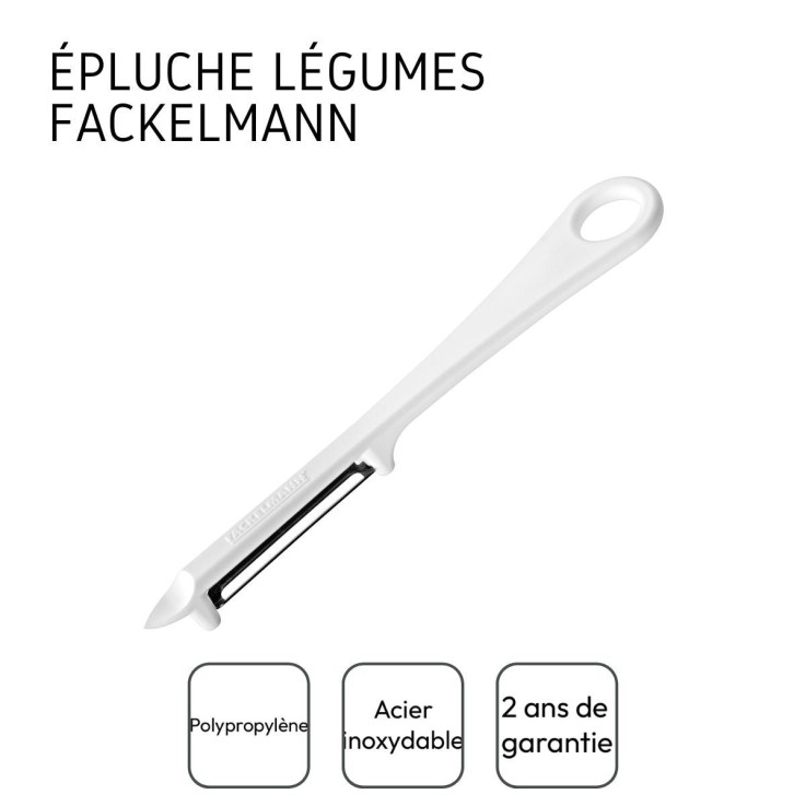 Eplucheur à légumes pour gaucher et droitier 16,5 cm Fackelmann