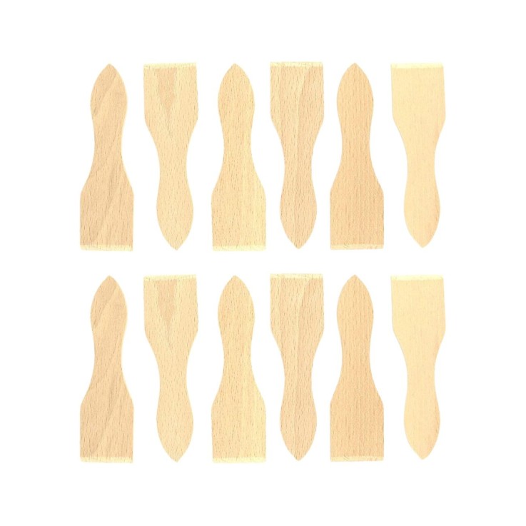 Ensemble de 12 spatules à raclette en bois 13 cm Fackelmann Wood Edition