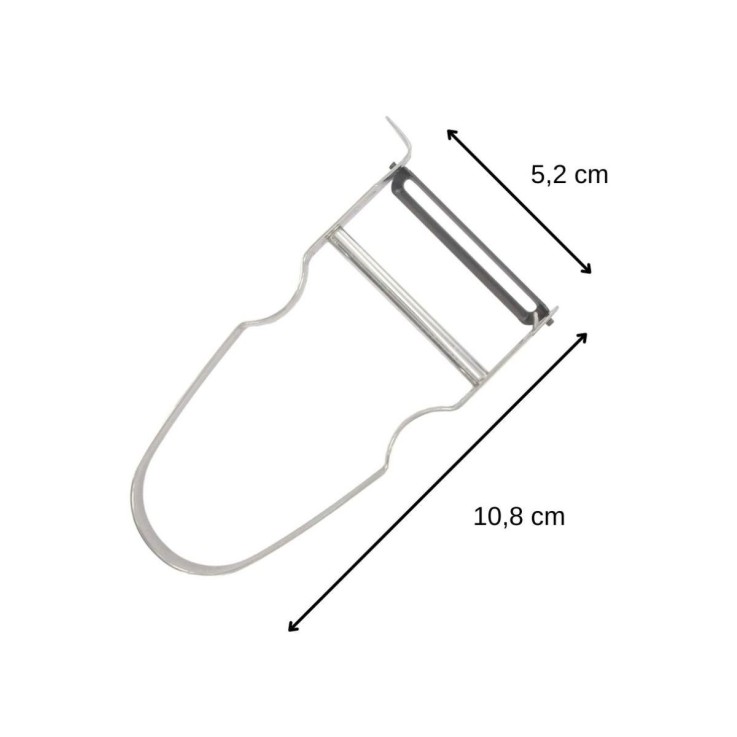 Lot de 2 rasoirs à légumes 11 cm Castor en inox Fackelmann