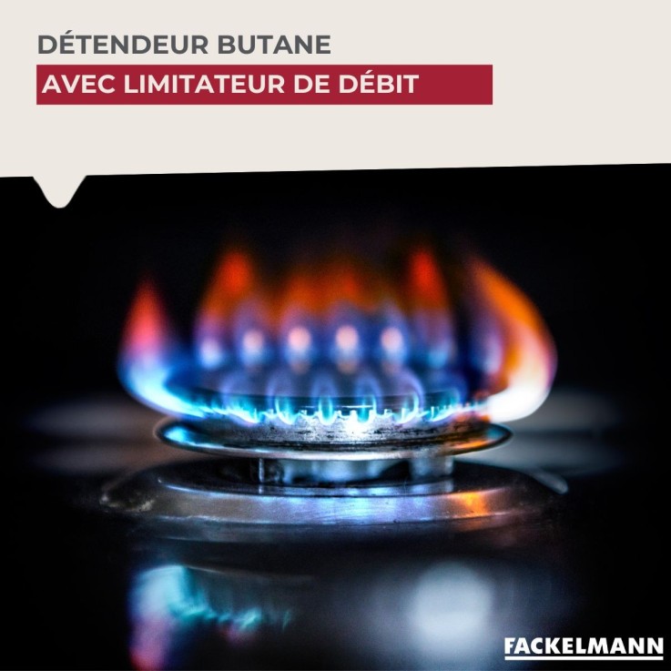 Détendeur butane avec limitateur de débit Fackelmann