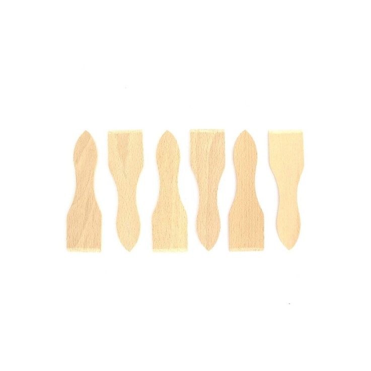Lot de 6 spatules à raclette en bois 13 cm FSC Fackelmann