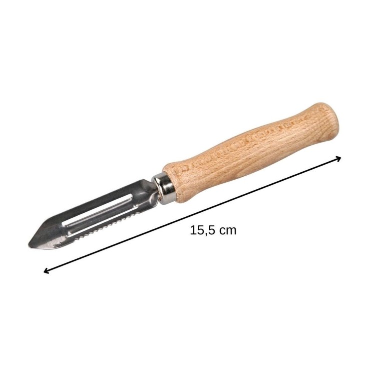 Lot de 2 éplucheurs à asperges manche en bois 15 cm Fackelmann
