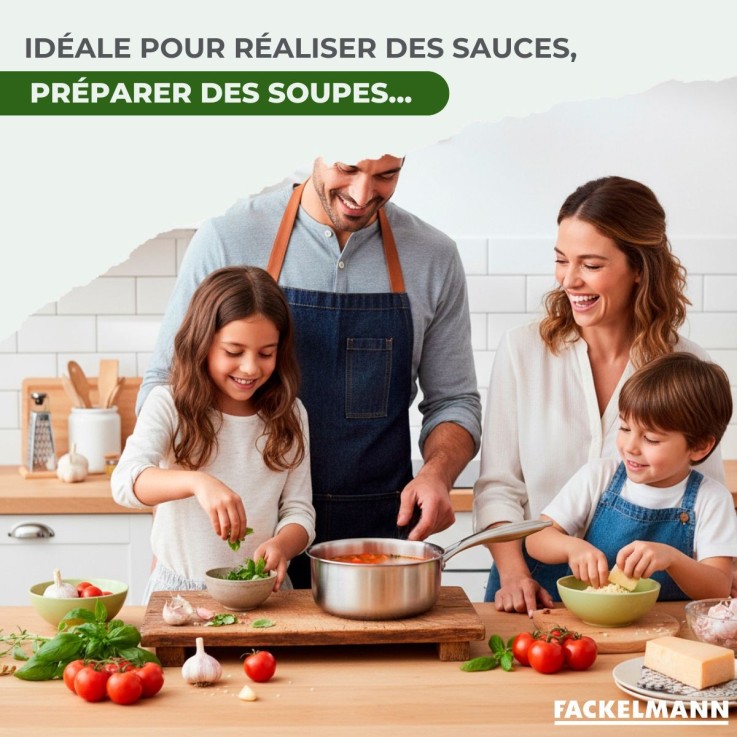 Casserole 14 cm en inox 18/10 Triply Fackelmann Vita3