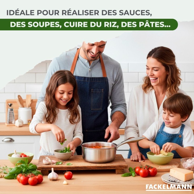 Casserole 18 cm en inox 18/10 Triply Fackelmann Vita3