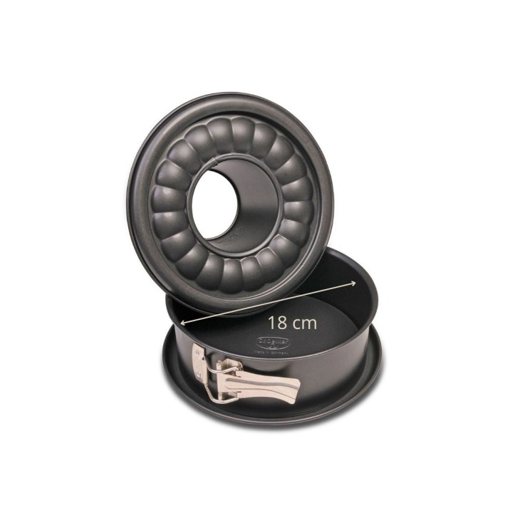 Ensemble de 2 Moules à manqué et à savarin à charnière acier 18 cm Dr. Oetker Tradition