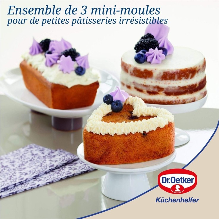 Set de 3 mini moules Dr Oetker Exclusive