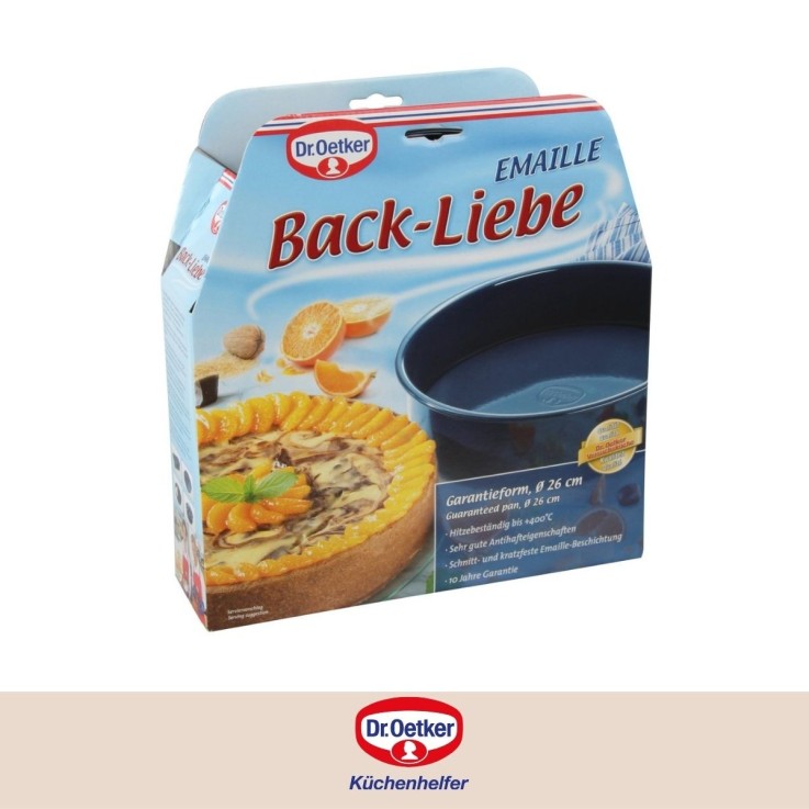 Ensemble de 2 Moules à manqué fond amovible 26,5 cm Dr Oetker Back Liebe