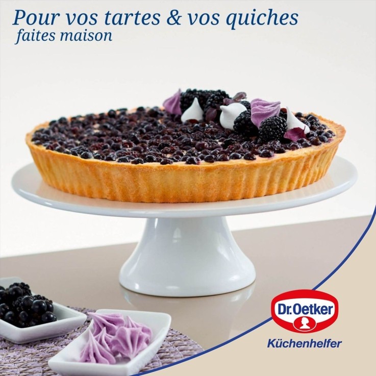 Ensemble de 2 Moules à tarte quiche 28 cm en email Dr. Oetker Exclusive