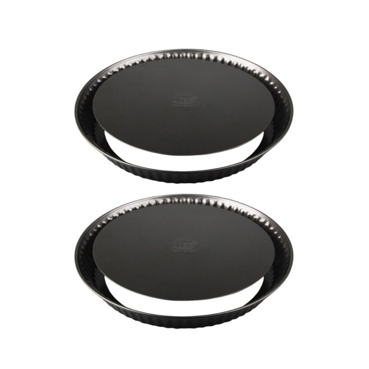 Ensemble de 2 Moules à tartes 26 cm avec fond amovible Dr. Oetker Tradition